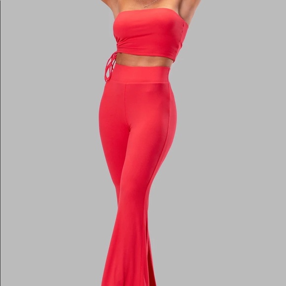 ByEgreis Belize Pants & Top Set Red NWT - Picture 1 of 7